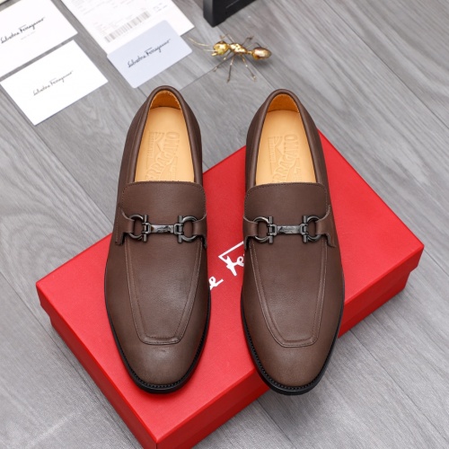 Replica Salvatore Ferragamo Leather Shoes For Men #1044199 $82.00 USD for Wholesale