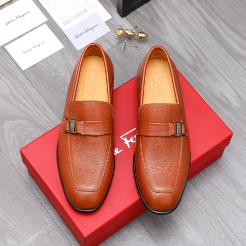 Replica Salvatore Ferragamo Leather Shoes For Men #1044201 $82.00 USD for Wholesale