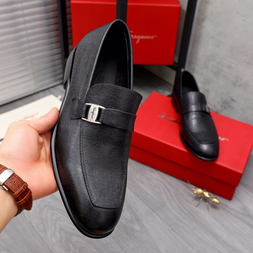 Replica Salvatore Ferragamo Leather Shoes For Men #1044204 $82.00 USD for Wholesale