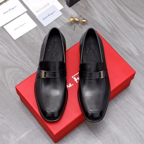Replica Salvatore Ferragamo Leather Shoes For Men #1044205 $82.00 USD for Wholesale