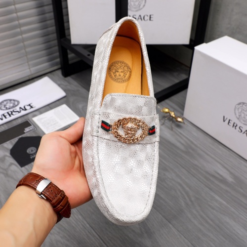 Replica Versace Leather Shoes For Men #1044286 $68.00 USD for Wholesale