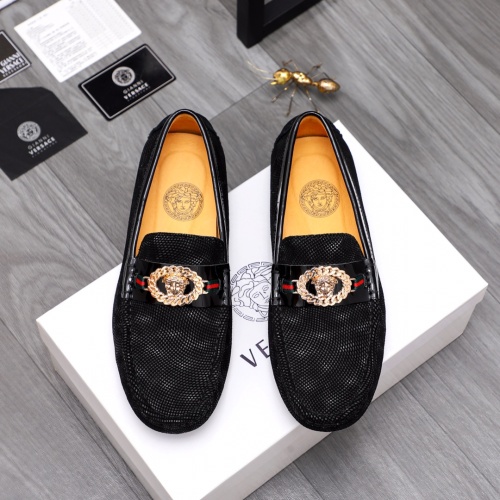 Replica Versace Leather Shoes For Men #1044287 $68.00 USD for Wholesale