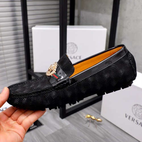 Replica Versace Leather Shoes For Men #1044287 $68.00 USD for Wholesale