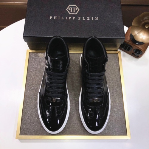 Replica Philipp Plein PP High Tops Shoes For Men #1044301 $88.00 USD for Wholesale