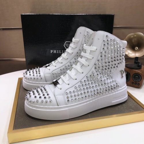 Philipp Plein PP High Tops Shoes For Men #1044392 $140.00 USD, Wholesale Replica Philipp Plein PP High Tops Shoes