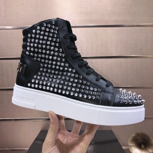 Replica Philipp Plein PP High Tops Shoes For Men #1044393 $140.00 USD for Wholesale