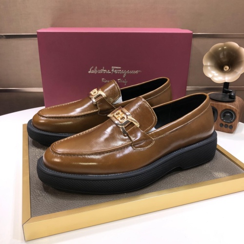 Salvatore Ferragamo Leather Shoes For Men #1044592 $112.00 USD, Wholesale Replica Salvatore Ferragamo Leather Shoes