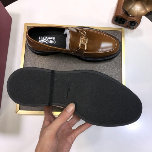 Replica Salvatore Ferragamo Leather Shoes For Men #1044592 $112.00 USD for Wholesale
