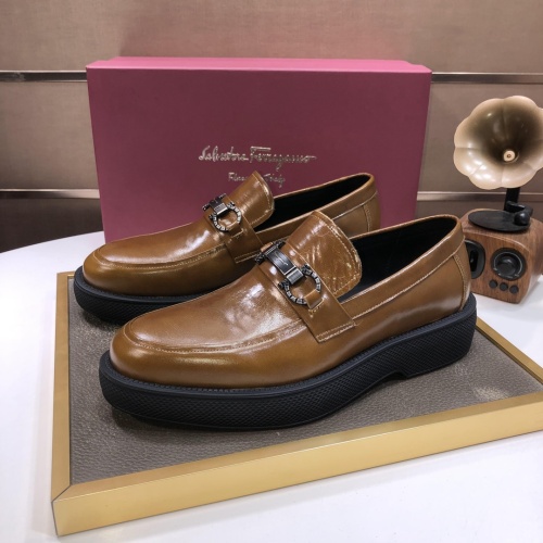 Salvatore Ferragamo Leather Shoes For Men #1044594 $112.00 USD, Wholesale Replica Salvatore Ferragamo Leather Shoes