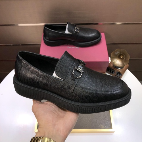 Replica Salvatore Ferragamo Leather Shoes For Men #1044596 $112.00 USD for Wholesale