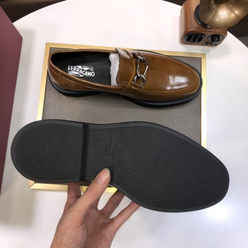 Replica Salvatore Ferragamo Leather Shoes For Men #1044600 $112.00 USD for Wholesale