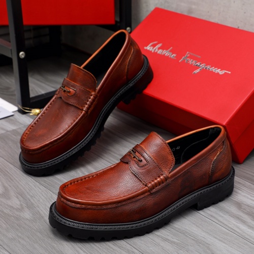Salvatore Ferragamo Leather Shoes For Men #1044648