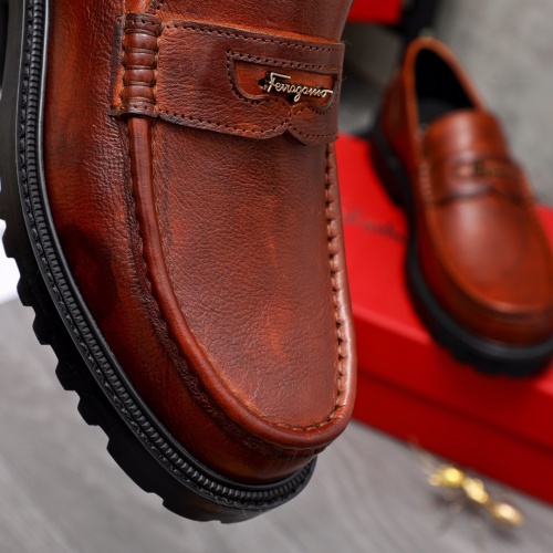 Replica Salvatore Ferragamo Leather Shoes For Men #1044648 $82.00 USD for Wholesale