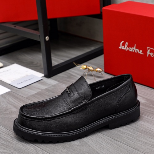 Replica Salvatore Ferragamo Leather Shoes For Men #1044649 $82.00 USD for Wholesale