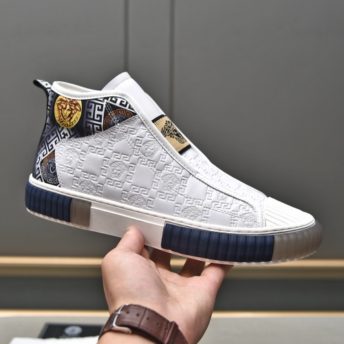 Replica Versace High Tops Shoes For Men #1044998 $82.00 USD for Wholesale