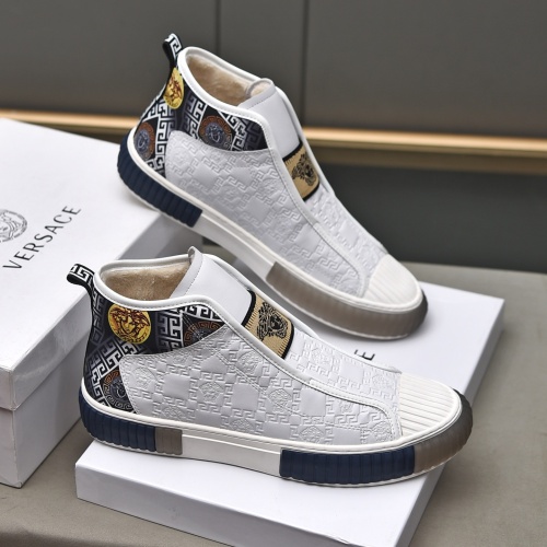 Replica Versace High Tops Shoes For Men #1044998 $82.00 USD for Wholesale