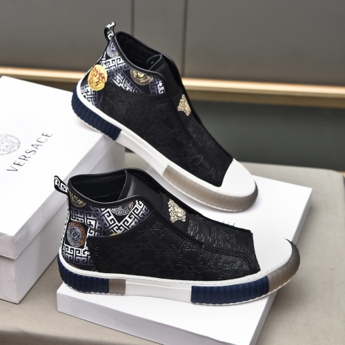 Replica Versace High Tops Shoes For Men #1044999 $82.00 USD for Wholesale