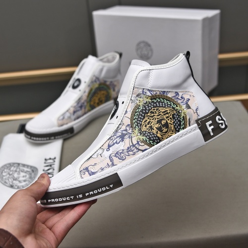 Replica Versace High Tops Shoes For Men #1045000 $82.00 USD for Wholesale