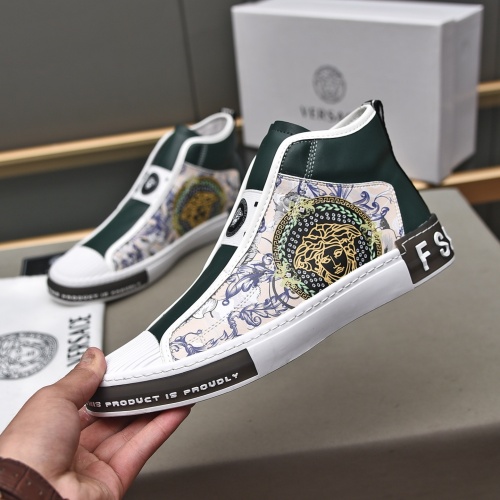 Replica Versace High Tops Shoes For Men #1045001 $82.00 USD for Wholesale