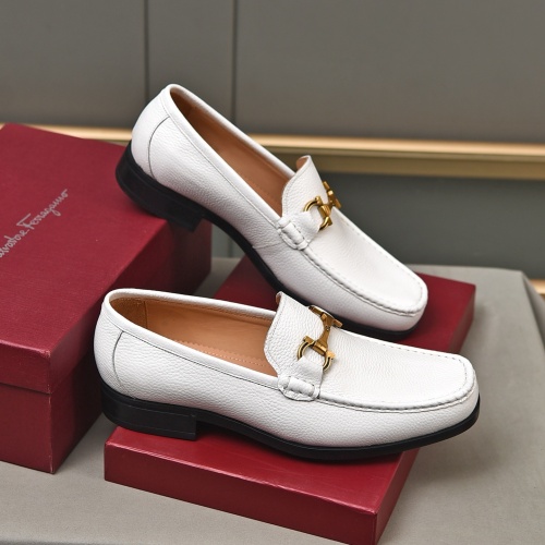 Replica Salvatore Ferragamo Leather Shoes For Men #1045056 $98.00 USD for Wholesale