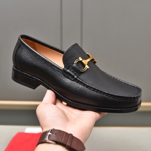Replica Salvatore Ferragamo Leather Shoes For Men #1045057 $98.00 USD for Wholesale
