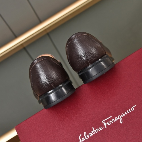 Replica Salvatore Ferragamo Leather Shoes For Men #1045059 $98.00 USD for Wholesale