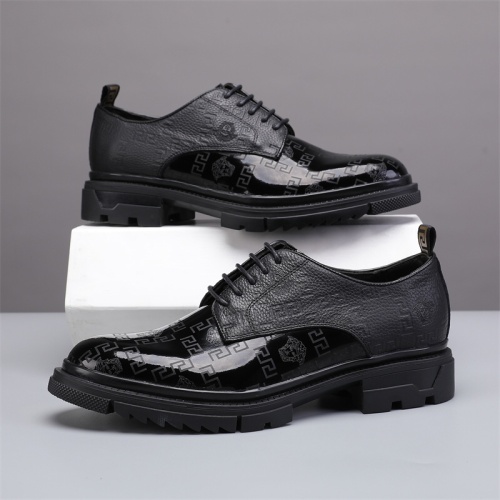 Replica Versace Leather Shoes For Men #1045095 $82.00 USD for Wholesale