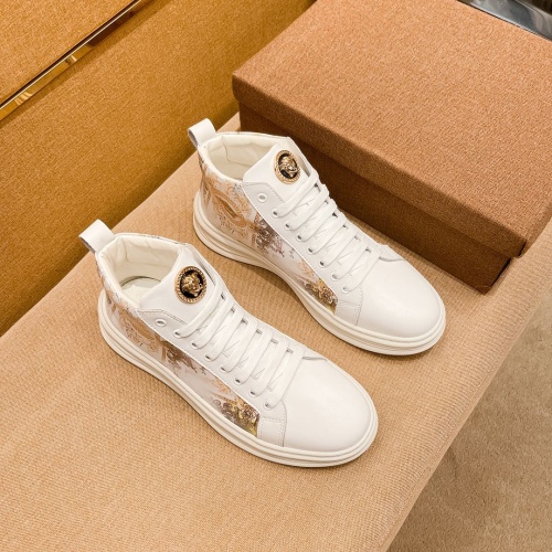 Replica Versace High Tops Shoes For Men #1045222 $80.00 USD for Wholesale