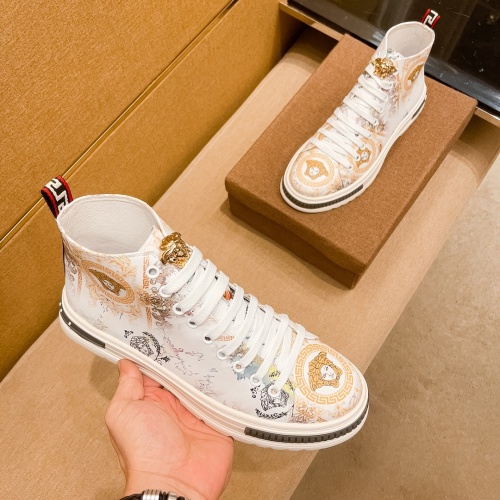 Replica Versace High Tops Shoes For Men #1045263 $80.00 USD for Wholesale