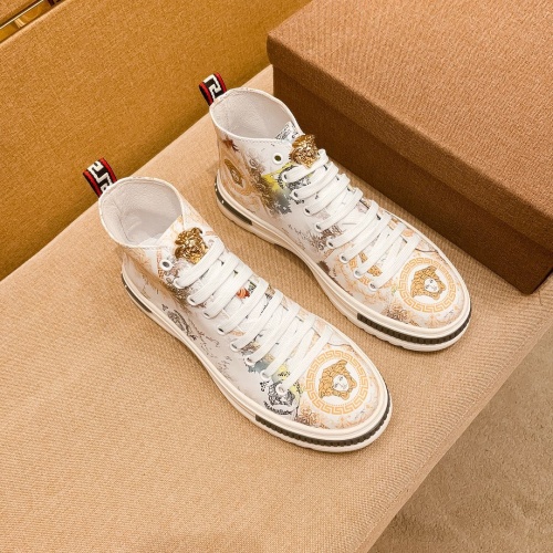 Replica Versace High Tops Shoes For Men #1045263 $80.00 USD for Wholesale