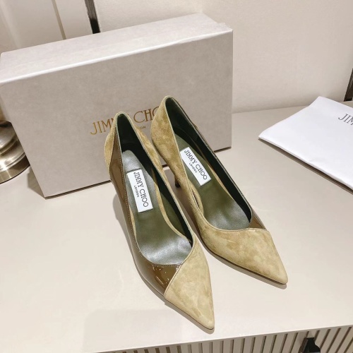 Jimmy Choo High-Heeled Shoes For Women #1045320 $100.00 USD, Wholesale Replica Jimmy Choo High-Heeled Shoes