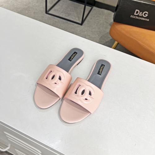 Replica Dolce & Gabbana D&G Slippers For Women #1045468 $82.00 USD for Wholesale