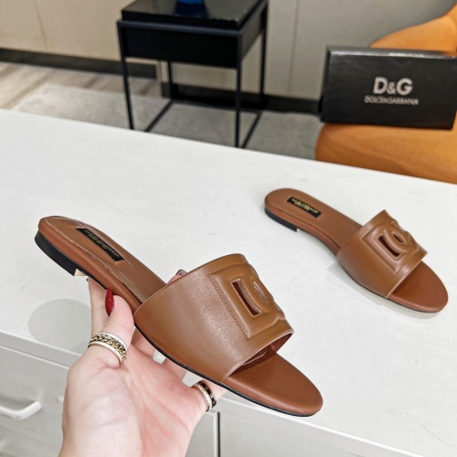Replica Dolce & Gabbana D&G Slippers For Women #1045472 $82.00 USD for Wholesale