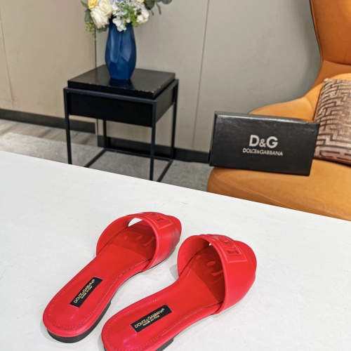 Replica Dolce & Gabbana D&G Slippers For Women #1045473 $82.00 USD for Wholesale