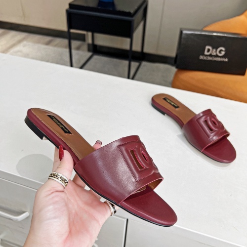 Replica Dolce & Gabbana D&G Slippers For Women #1045474 $82.00 USD for Wholesale