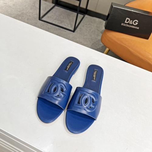 Replica Dolce & Gabbana D&G Slippers For Women #1045475 $82.00 USD for Wholesale