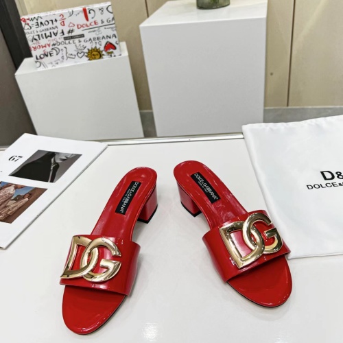 Replica Dolce & Gabbana D&G Slippers For Women #1045493 $72.00 USD for Wholesale