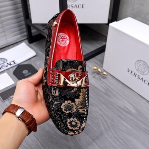 Replica Versace Leather Shoes For Men #1046105 $68.00 USD for Wholesale