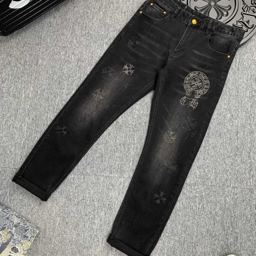 Replica Chrome Hearts Jeans For Men #1046668 $72.00 USD for Wholesale