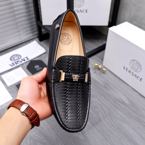 Replica Versace Leather Shoes For Men #1048468 $68.00 USD for Wholesale