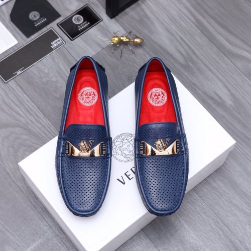 Replica Versace Leather Shoes For Men #1048470 $68.00 USD for Wholesale