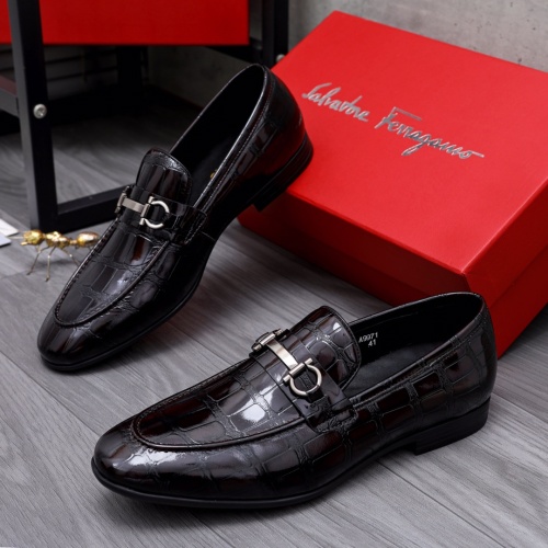 Salvatore Ferragamo Leather Shoes For Men #1048581
