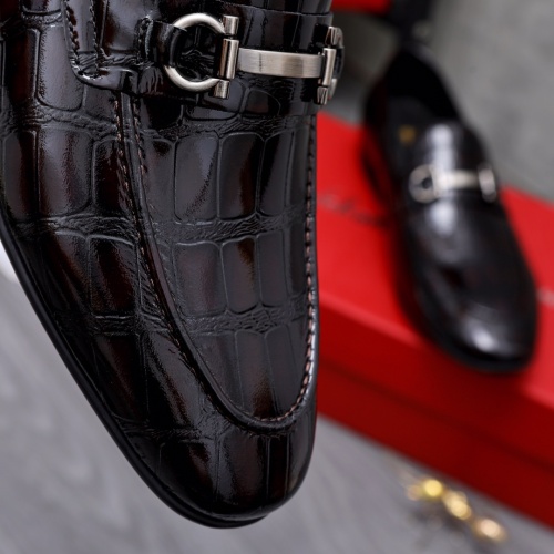 Replica Salvatore Ferragamo Leather Shoes For Men #1048581 $80.00 USD for Wholesale