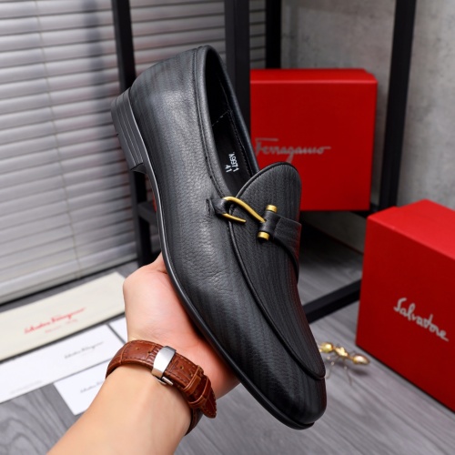 Replica Salvatore Ferragamo Leather Shoes For Men #1048582 $80.00 USD for Wholesale