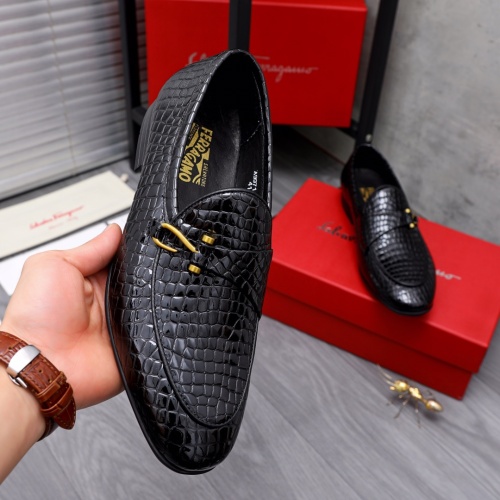 Replica Salvatore Ferragamo Leather Shoes For Men #1048590 $80.00 USD for Wholesale