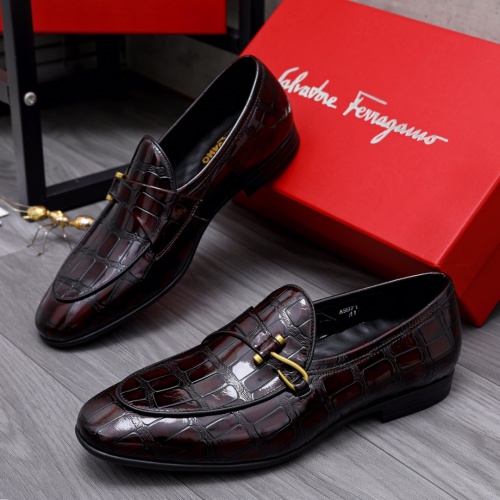 Salvatore Ferragamo Leather Shoes For Men #1048591