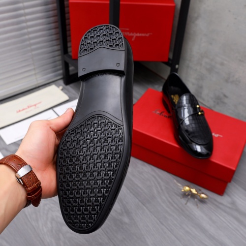 Replica Salvatore Ferragamo Leather Shoes For Men #1048593 $80.00 USD for Wholesale