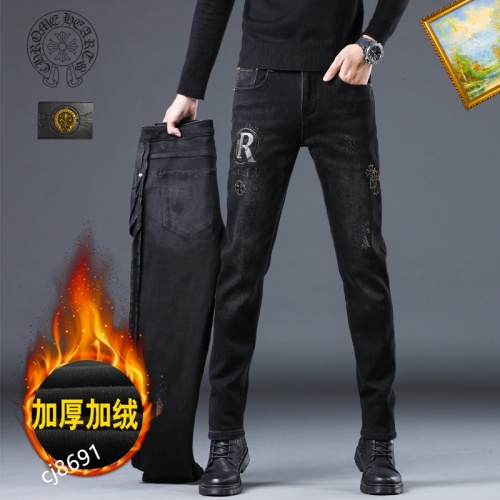 Replica Chrome Hearts Jeans For Men #1048759 $48.00 USD for Wholesale