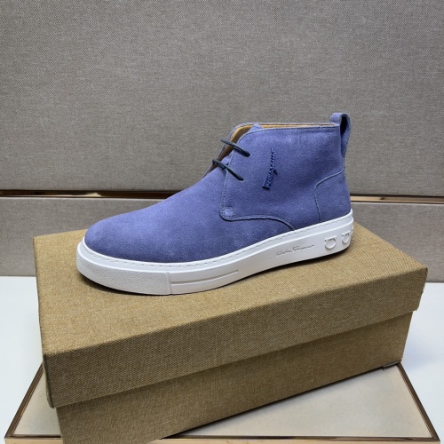 Replica Salvatore Ferragamo High Tops Shoes For Men #1049075 $105.00 USD for Wholesale