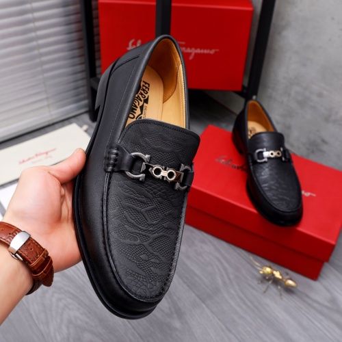 Replica Salvatore Ferragamo Leather Shoes For Men #1049085 $82.00 USD for Wholesale